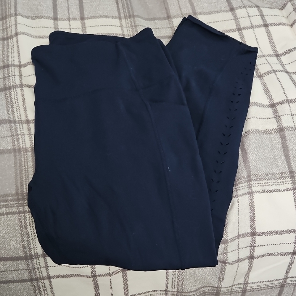 Womens Navy Blue Leggings/Yoga Pants. XLarge